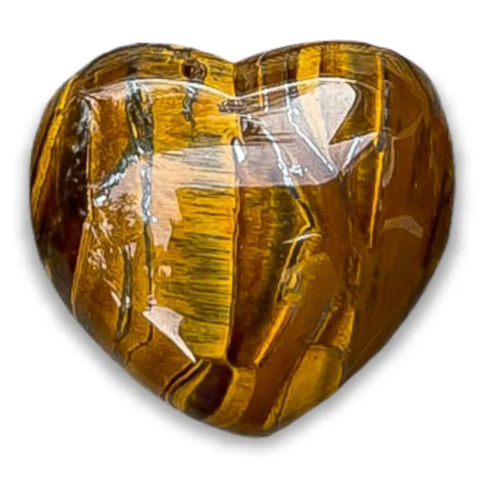 Magic Crystals Gemstone Puffy 30mm Heart Stone Necklaces