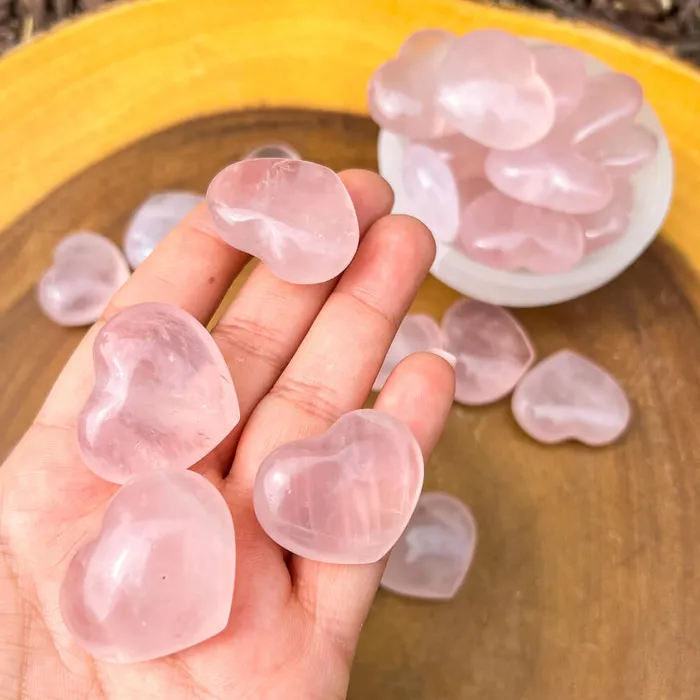 Magic Crystals Gemstone Puffy 30mm Heart Stone Necklaces