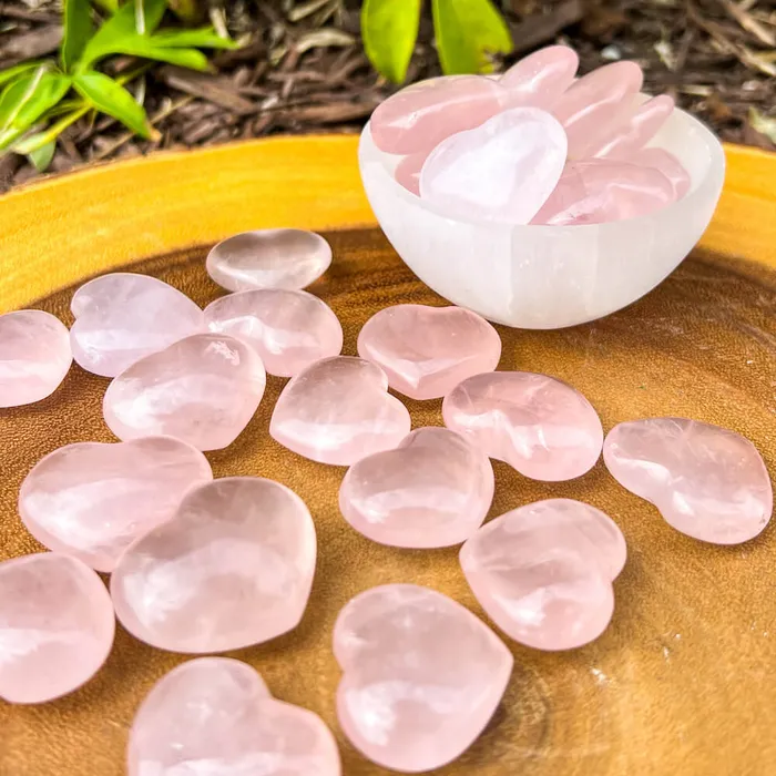 Magic Crystals Gemstone Puffy 30mm Heart Stone Necklaces