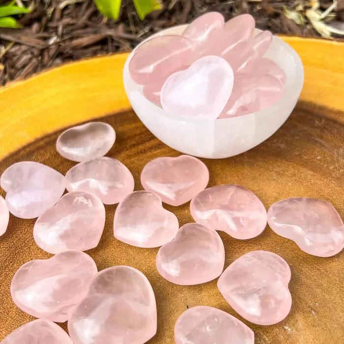 Magic Crystals Gemstone Puffy 30mm Heart Stone Necklaces