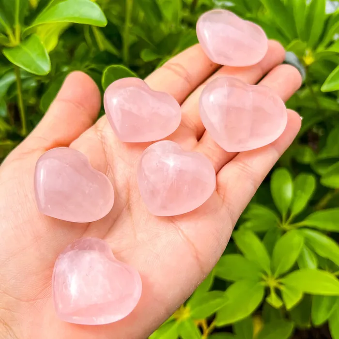 Magic Crystals Gemstone Puffy 30mm Heart Stone Necklaces