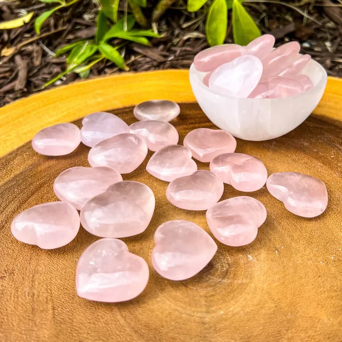 Magic Crystals Gemstone Puffy 30mm Heart Stone Necklaces