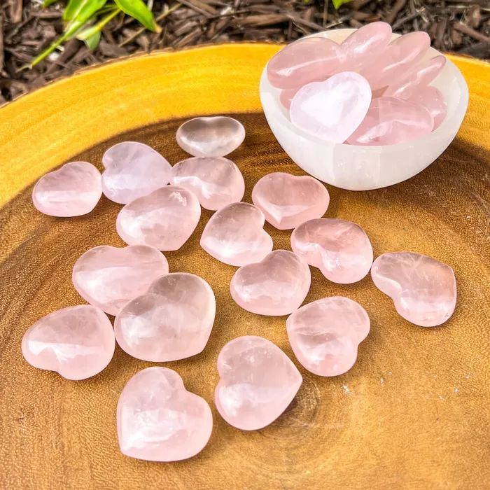 Magic Crystals Gemstone Puffy 30mm Heart Stone Necklaces