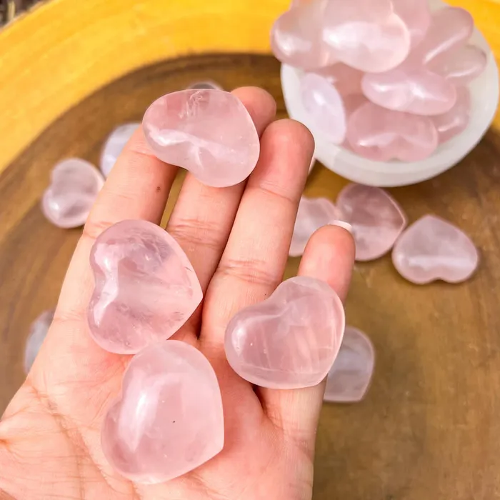 Magic Crystals Gemstone Puffy 30mm Heart Stone Necklaces