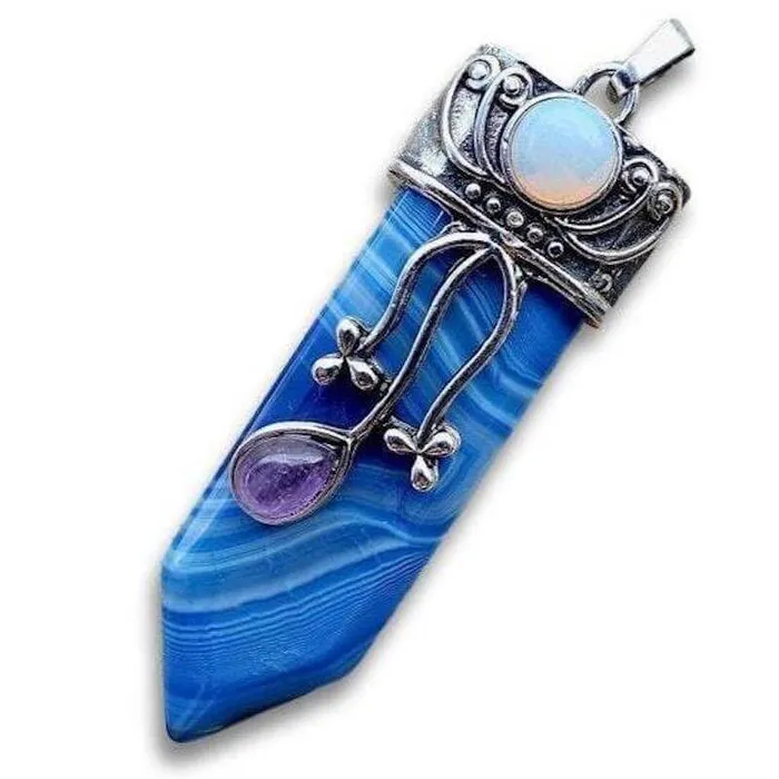 Magic Crystals Necklaces Flower Point Gemstone Pendant Necklace