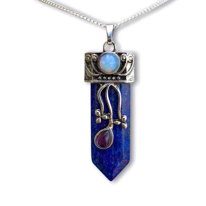 Magic Crystals Necklaces Flower Point Gemstone Pendant Necklace