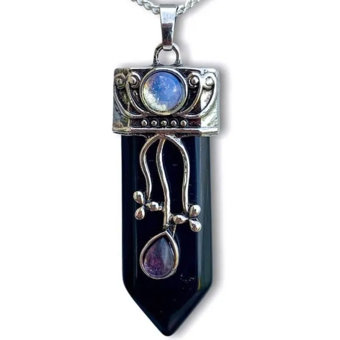 Magic Crystals Necklaces Flower Point Gemstone Pendant Necklace
