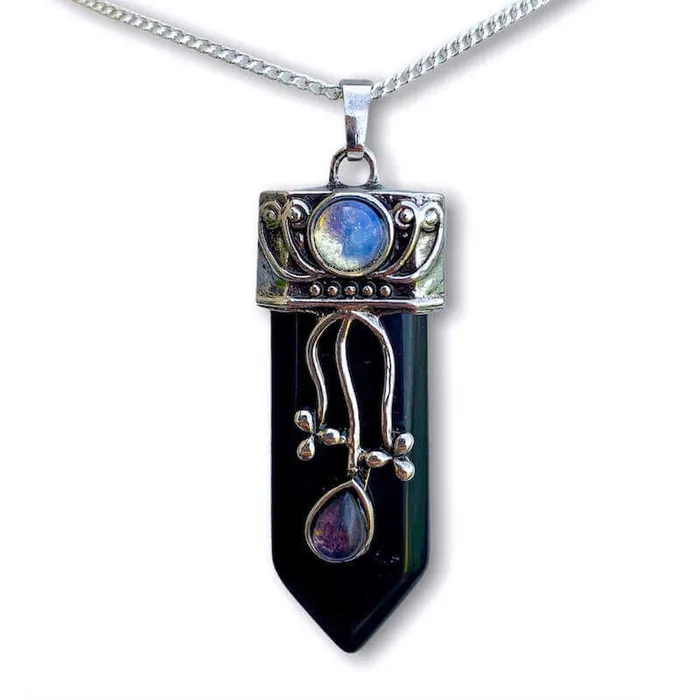 Magic Crystals Necklaces Flower Point Gemstone Pendant Necklace