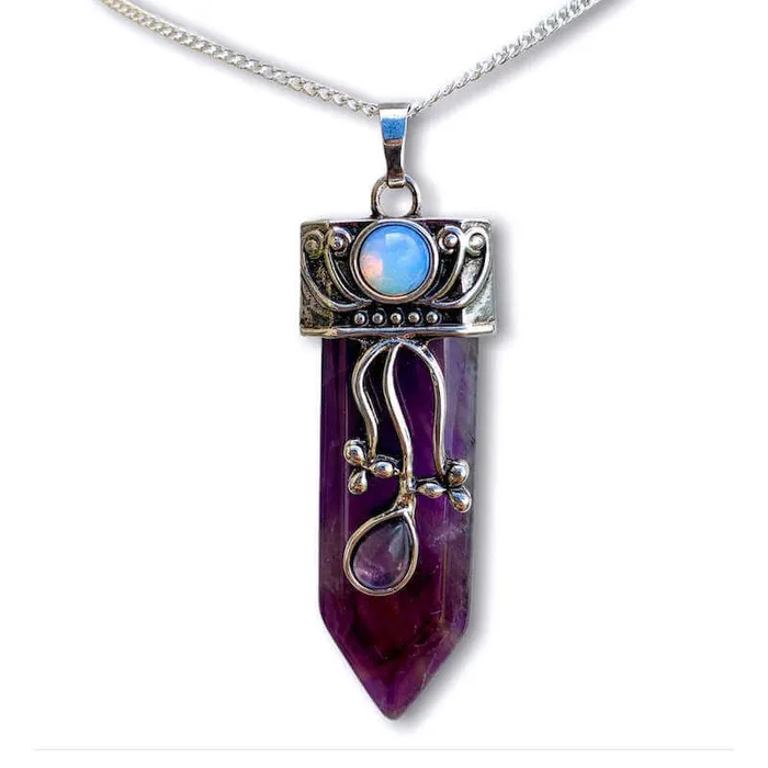 Magic Crystals Necklaces Flower Point Gemstone Pendant Necklace