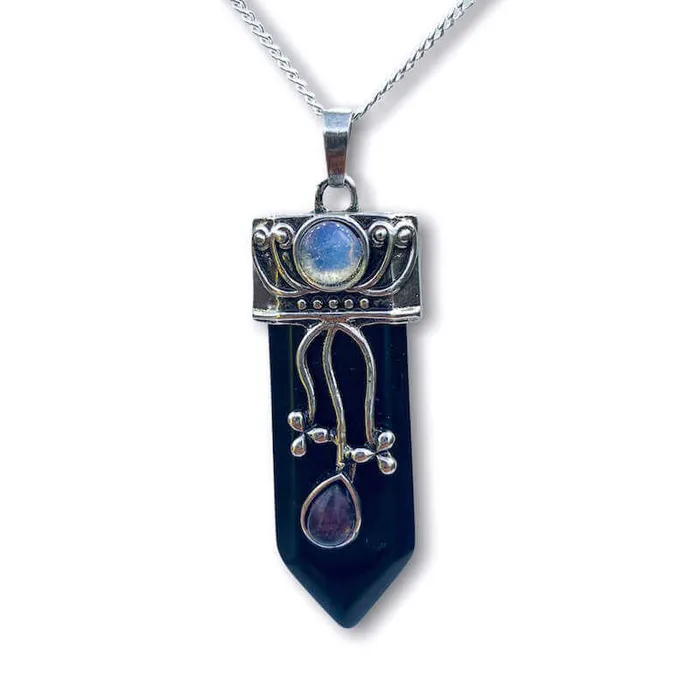 Magic Crystals Necklaces Flower Point Gemstone Pendant Necklace