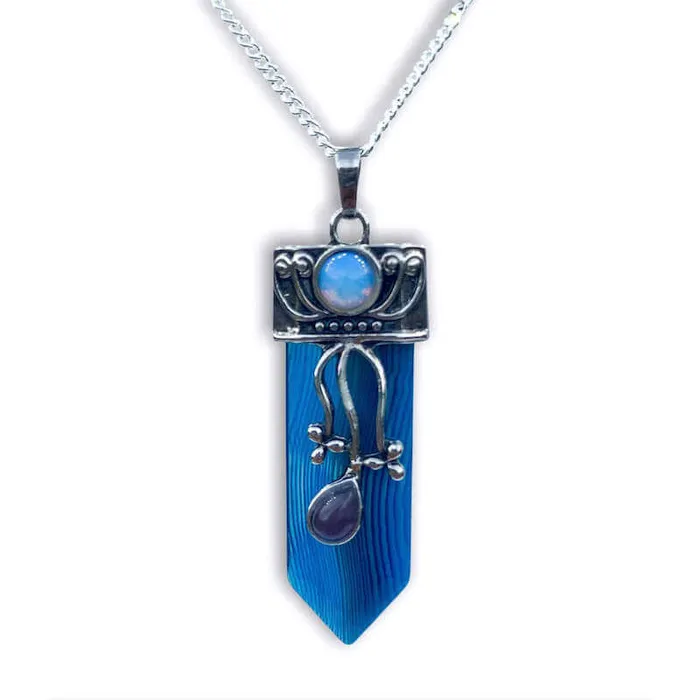 Magic Crystals Necklaces Flower Point Gemstone Pendant Necklace