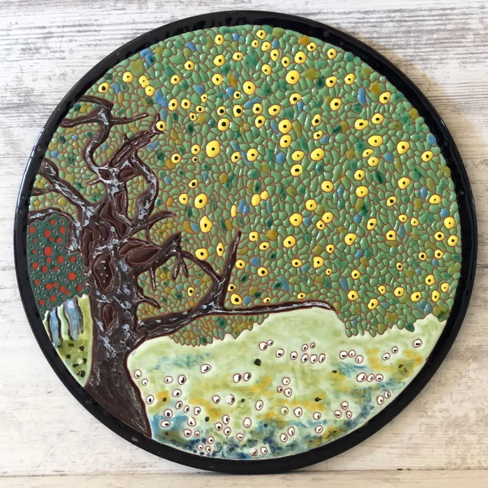 Mane Tiles Necklaces Mane Tiles Vincent Van Gogh Golden Apple Tree Cheeseboard