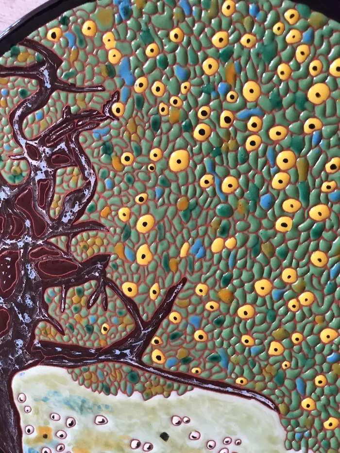 Mane Tiles Necklaces Mane Tiles Vincent Van Gogh Golden Apple Tree Cheeseboard