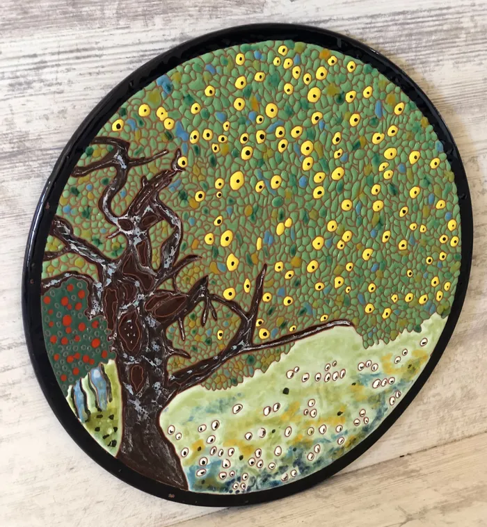 Mane Tiles Necklaces Mane Tiles Vincent Van Gogh Golden Apple Tree Cheeseboard