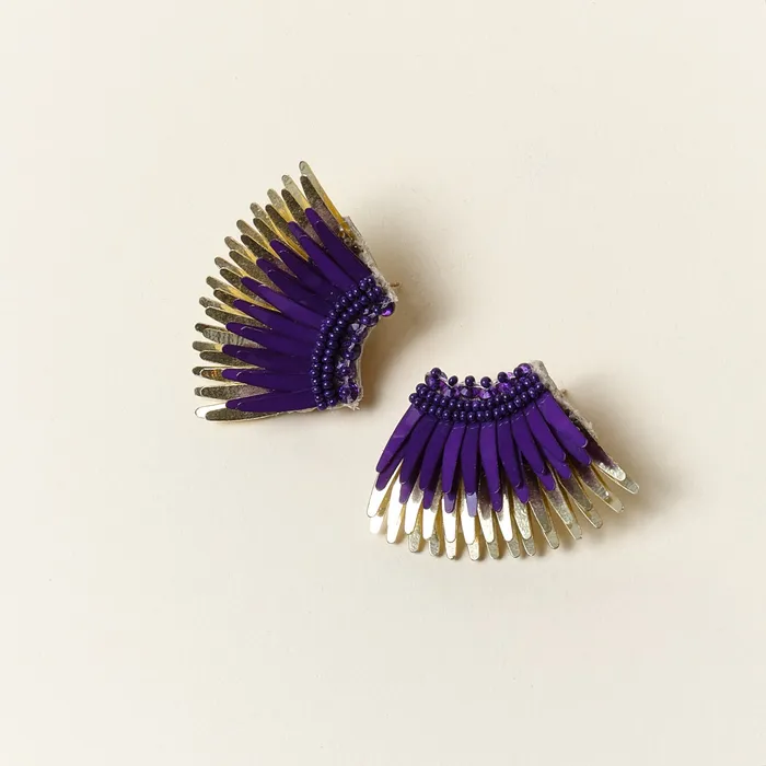 Mignonne Gavigan Mini Madeline Earrings Purple Gold Earrings