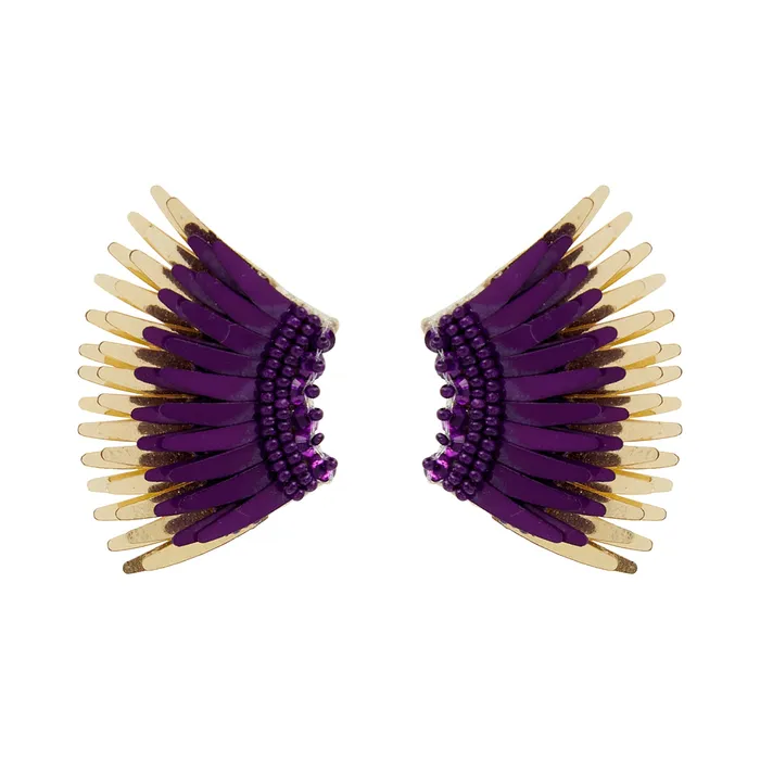 Mignonne Gavigan Mini Madeline Earrings Purple Gold Earrings Mignonne Gavigan Mini Madeline Earrings Purple Gold Earrings