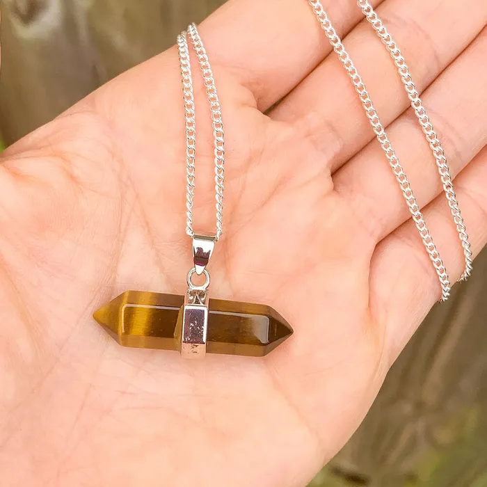 Necklaces Double Point Horizontal Crystal Necklace Magic Crystals
