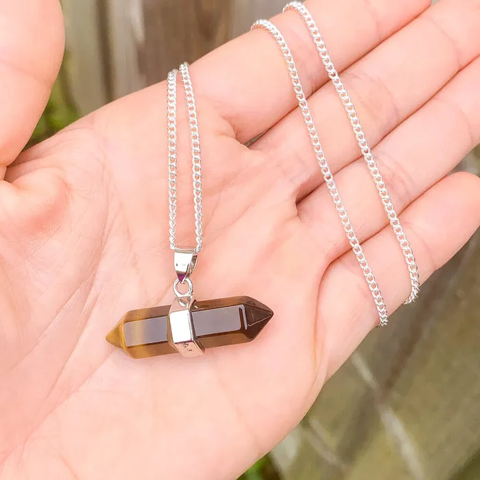 Necklaces Double Point Horizontal Crystal Necklace Magic Crystals