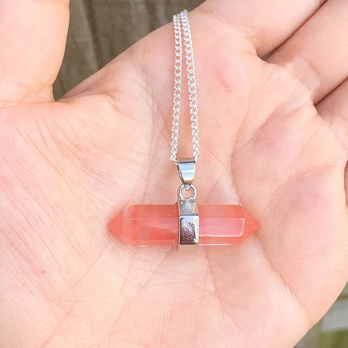 Necklaces Double Point Horizontal Crystal Necklace Magic Crystals