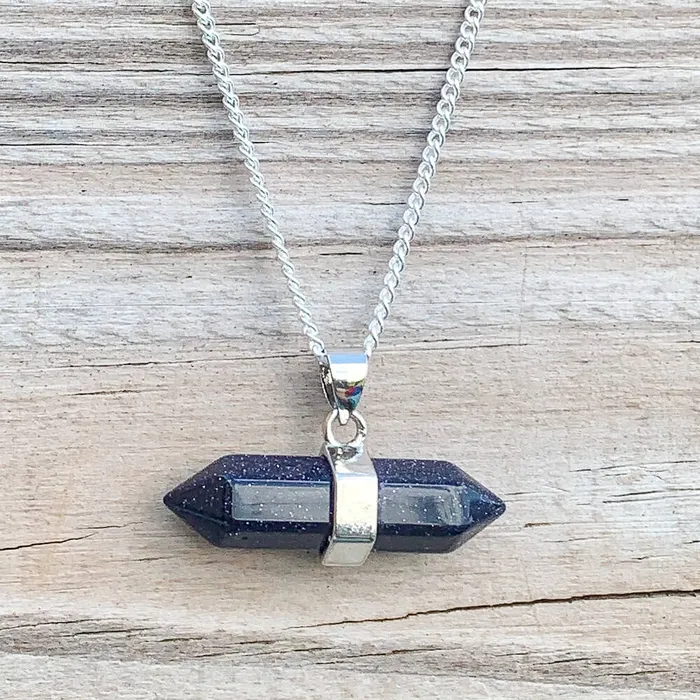 Necklaces Double Point Horizontal Crystal Necklace Magic Crystals