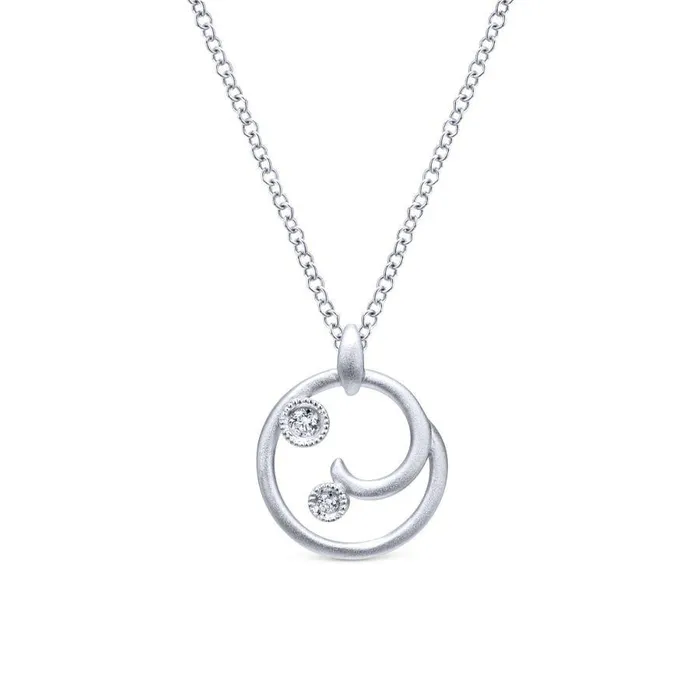 Necklaces Gabriel Co Contemporary Sterling Silver Necklace 004 CTW International Diamond Center Necklaces Gabriel Co Contemporary Sterling Silver Necklace 004 CTW International Diamond Center