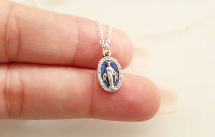 Necklaces TheLittleCatholic Dainty Miraculous Medal Necklace