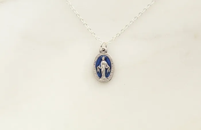 Necklaces TheLittleCatholic Dainty Miraculous Medal Necklace
