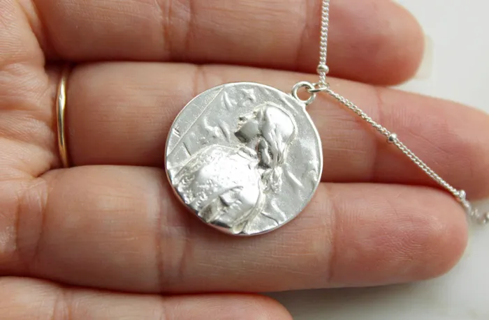 Necklaces TheLittleCatholic St Joan Of Arc Necklace in 925 Sterling Silver