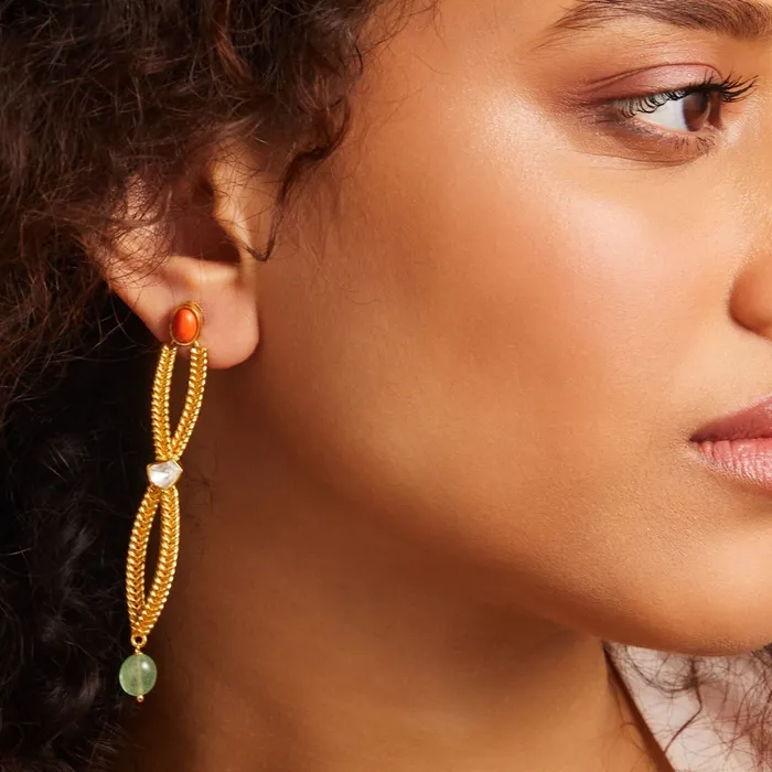 Oceanic weavers Braided Silver Drop Earrings SILVER Earrings