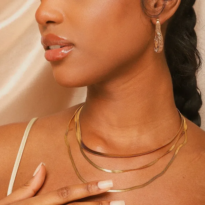 Omolola Jewellery Necklaces Remi 18ct Gold Plated Stainless Steel Necklace