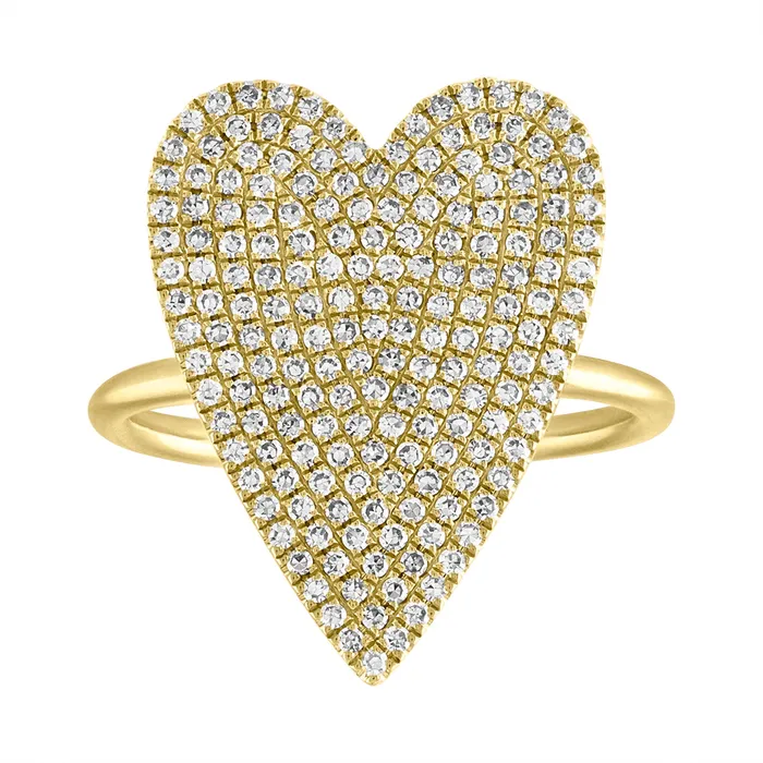 Pave Jumbo Heart Ring SG Fine Rings