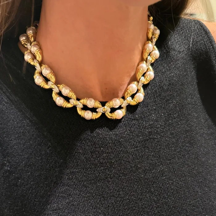 Pearl Link Necklace SG Vintage Necklaces