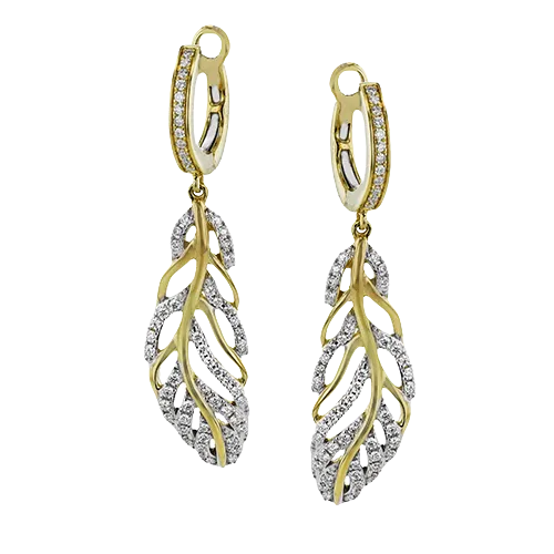 PreStyled Sets International Diamond Center Simon G le4454 Earring in 18k Gold with Diamonds PreStyled Sets International Diamond Center Simon G le4454 Earring in 18k Gold with Diamonds
