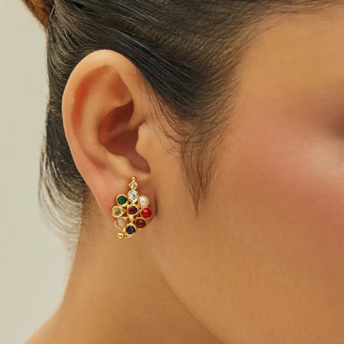 Pushpika Navaratna Silver Stud Earrings SILVER Earrings