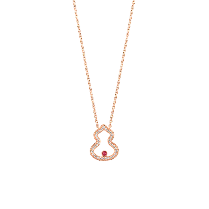 Qeelin Necklaces Wulu Necklace Diamonds and Ruby