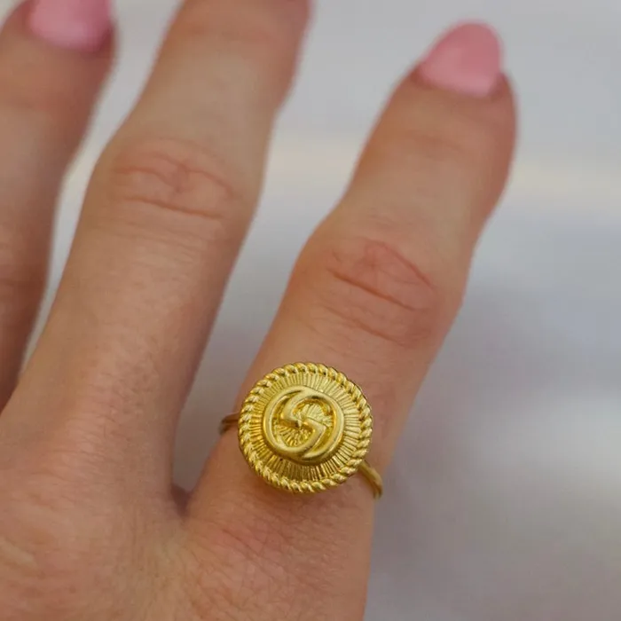 Reluxe Vintage Rings GG Gold Adjustable Ring