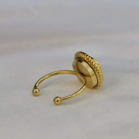 Reluxe Vintage Rings GG Gold Adjustable Ring