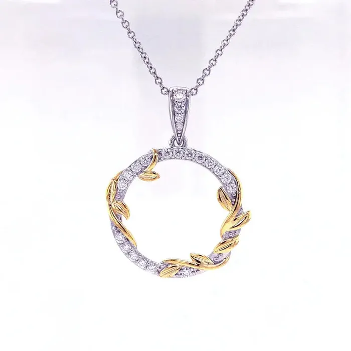 Rings 14K GOLD PLATED SILVER TWO TONE CIRCLE PENDANT WMOISSANITE AND POWER OF A MOTHERS LOVE POETRY CARD Luxus Moissanite Rings 14K GOLD PLATED SILVER TWO TONE CIRCLE PENDANT WMOISSANITE AND POWER OF A MOTHERS LOVE POETRY CARD Luxus Moissanite