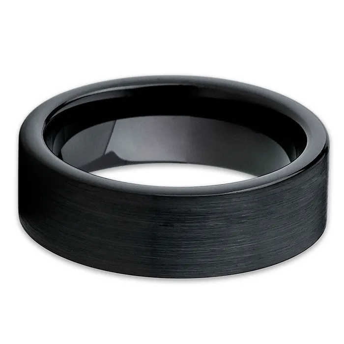 Rings Black Tungsten Wedding Ring Black Tungsten Ring Tungsten Wedding Band Black Ring Clean Casting Jewelry