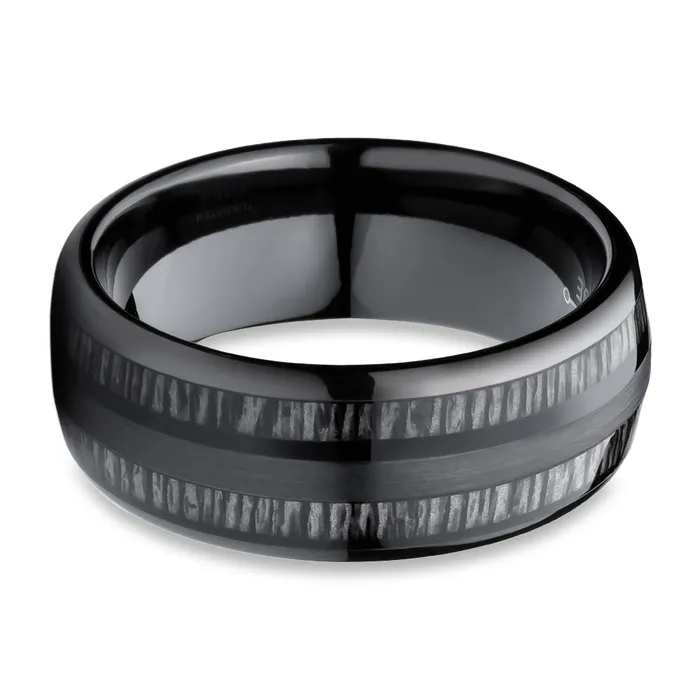 Rings Charcoal Wedding Ring Black Tungsten Ring 8mm Wedding Ring Anniversary Ring Engagement Ring Dome Clean Casting Jewelry
