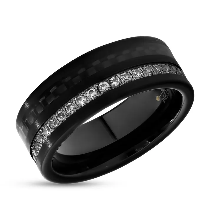 Rings Clean Casting Jewelry 8mm Black Wedding Ring Black Tungsten Ring Carbon Fiber Ring Mans Ring Rings Clean Casting Jewelry 8mm Black Wedding Ring Black Tungsten Ring Carbon Fiber Ring Mans Ring