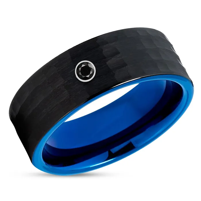 Rings Clean Casting Jewelry Black Diamond Wedding Band Blue Tungsten Ring Black Diamond Ring Blue Ring Rings Clean Casting Jewelry Black Diamond Wedding Band Blue Tungsten Ring Black Diamond Ring Blue Ring