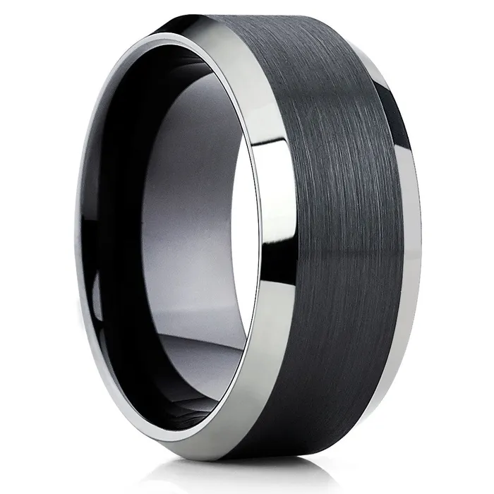 Rings Clean Casting Jewelry Black Tungsten Ring Black Tungsten Wedding Band Tungsten Wedding Ring Black Ring