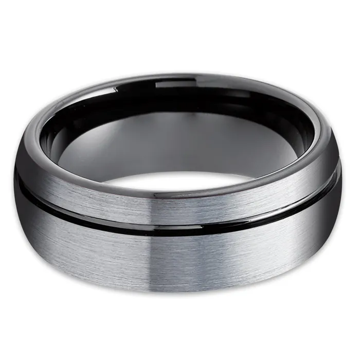 Rings Clean Casting Jewelry Black Tungsten Ring Black Wedding Ring Tungsten Wedding Band Engagement Ring