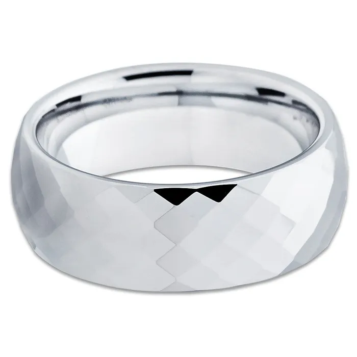Rings Clean Casting Jewelry Diamond Cut Tungsten Ring Tungsten Wedding Ring Diamond Cut Ring Wedding Band