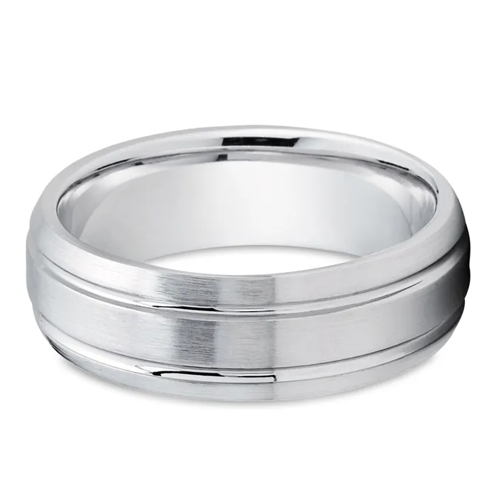 Rings Clean Casting Jewelry Dome Wedding Ring White Gold Wedding Ring 14k White Gold Ring Wedding Band