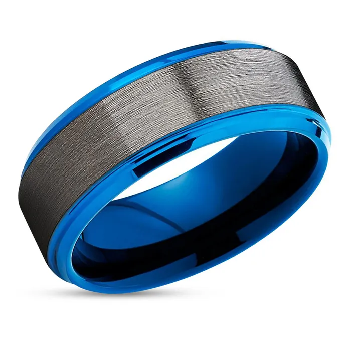 Rings Clean Casting Jewelry Gunmetal Wedding Ring Blue Wedding Ring 8mm Wedding Ring Wedding Band Rings Clean Casting Jewelry Gunmetal Wedding Ring Blue Wedding Ring 8mm Wedding Ring Wedding Band