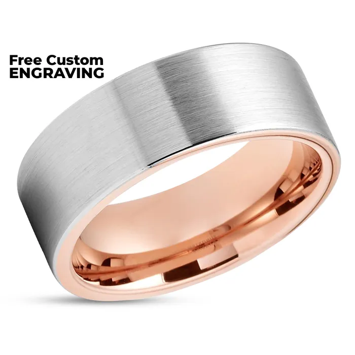Rings Clean Casting Jewelry Rose Gold Tungsten Wedding Ring Rose Gold Ring Rose Gold Ring Anniversary Ring