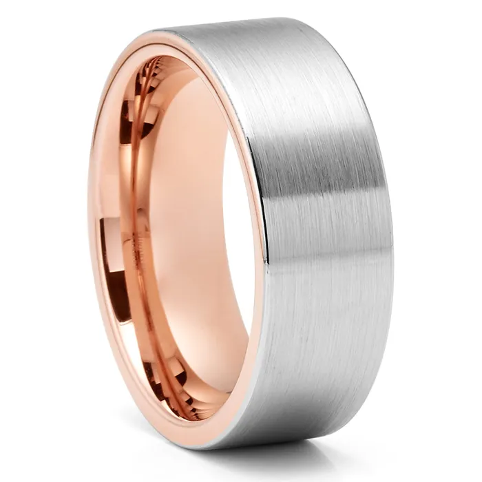 Rings Clean Casting Jewelry Rose Gold Tungsten Wedding Ring Rose Gold Ring Rose Gold Ring Anniversary Ring