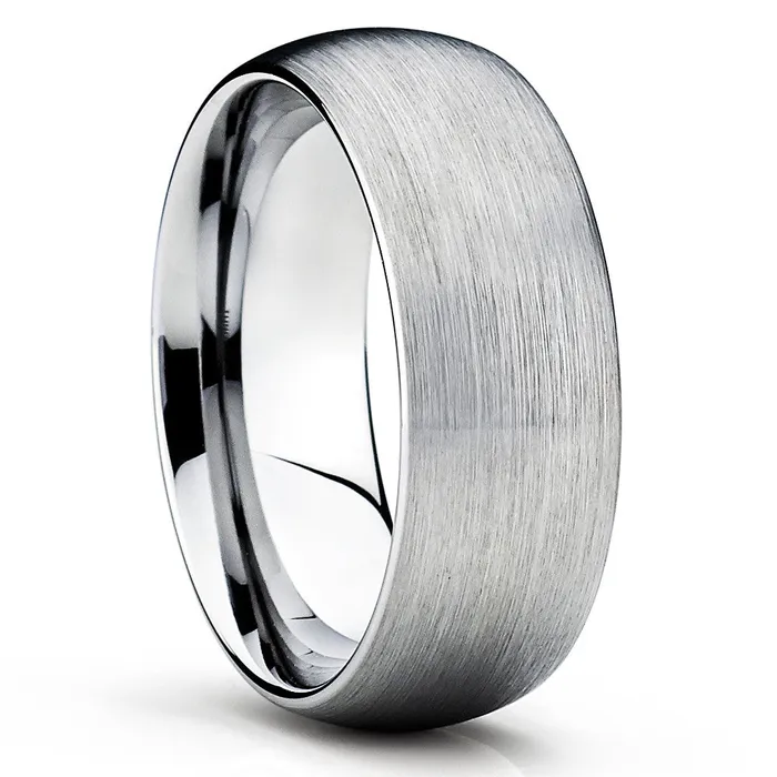 Rings Clean Casting Jewelry Tungsten Wedding Ring Gray Tungsten Wedding Band Silver Tungsten Ring Band